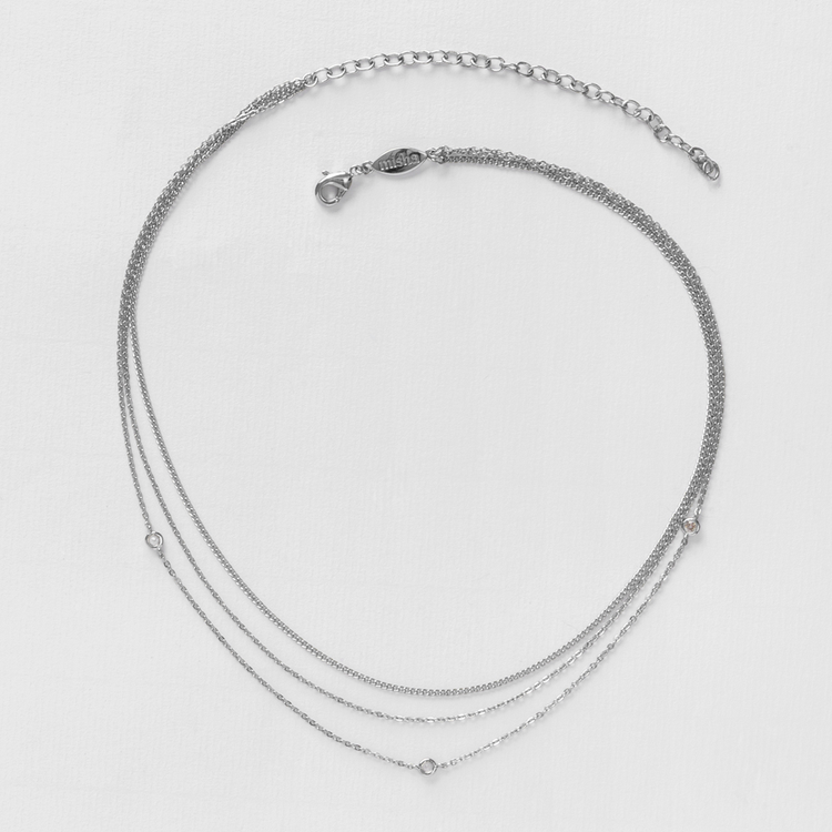 COLAR FIOS COM ZIRCÔNIA