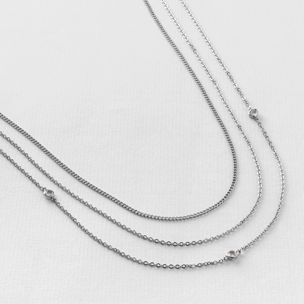 COLAR FIOS COM ZIRCÔNIA