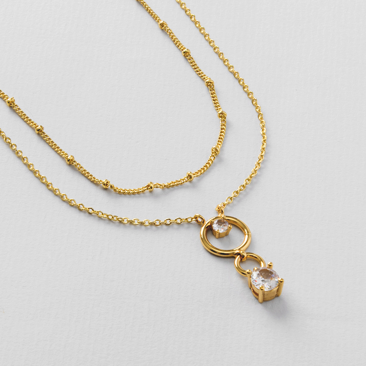 COLAR ZIRCÔNIA TRIPLA