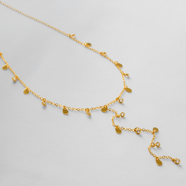COLAR SOUL GRAVATINHA COM ZIRCÔNIAS DOURADO