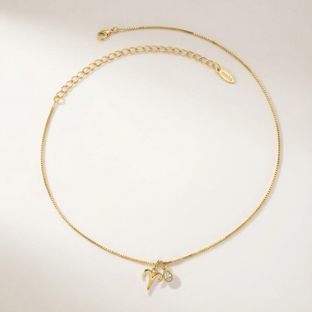 COLAR SIGNO ÁRIES COM ZIRCÔNIA