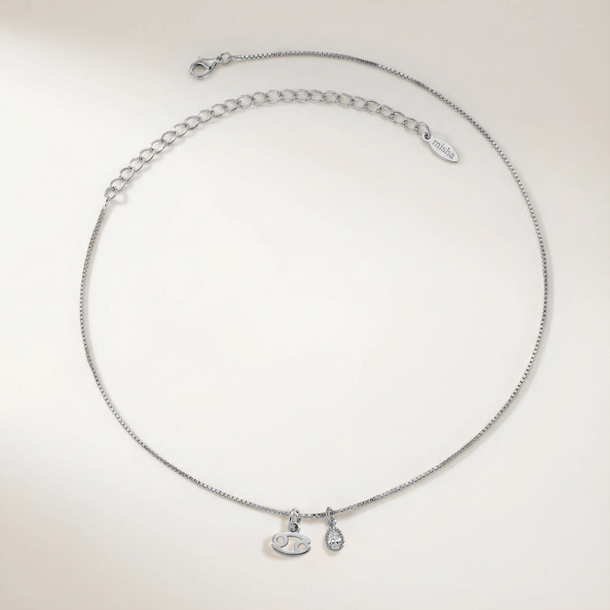 COLAR SIGNO CÂNCER COM ZIRCÔNIA