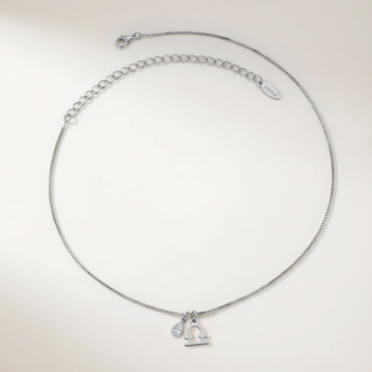 COLAR SIGNO LIBRA COM ZIRCÔNIA