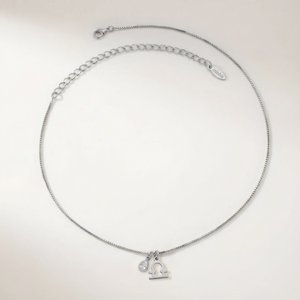 COLAR SIGNO LIBRA COM ZIRCÔNIA