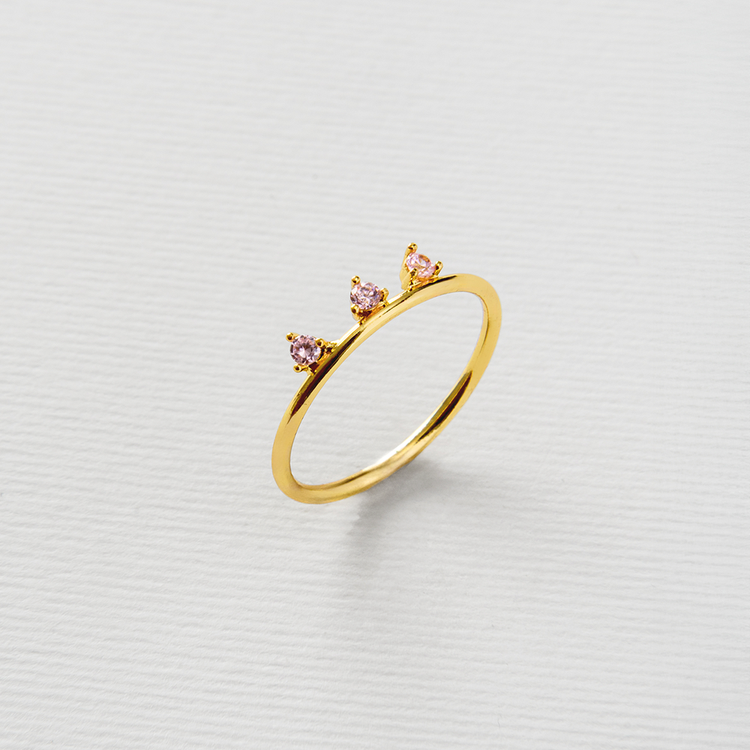 ANEL TRIO DE ZIRCÔNIAS