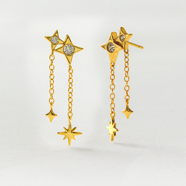 BRINCO DUPLO ESTRELA SHINE