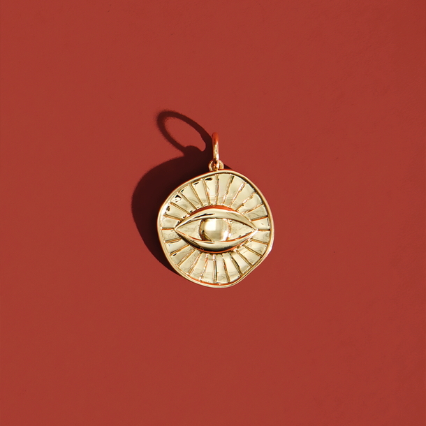 PINGENTE MOEDAS OLHO