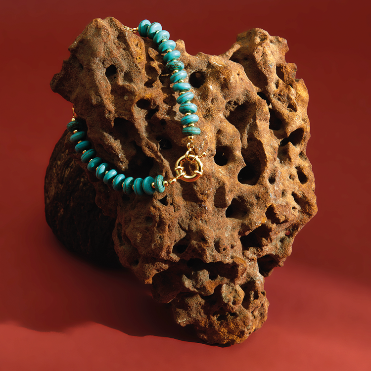 PULSEIRA MOEDAS TURQUESA