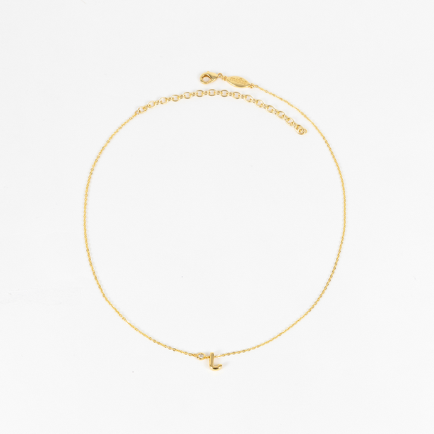 COLAR LETRA J COM ZIRCÔNIA