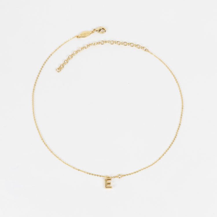 COLAR LETRA E COM ZIRCÔNIA