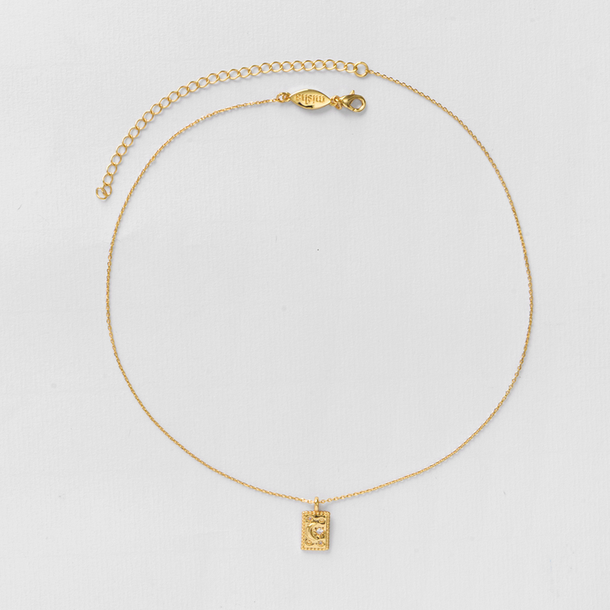 COLAR MEDALHA LUA E ESTRELA