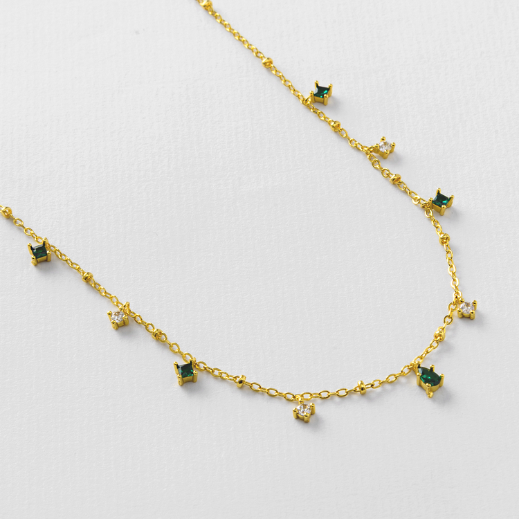 COLAR GIPSY ZIRCÔNIA VERDE