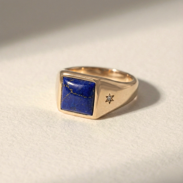 ANEL ASTROS SIGNET LAPIS LAZULI