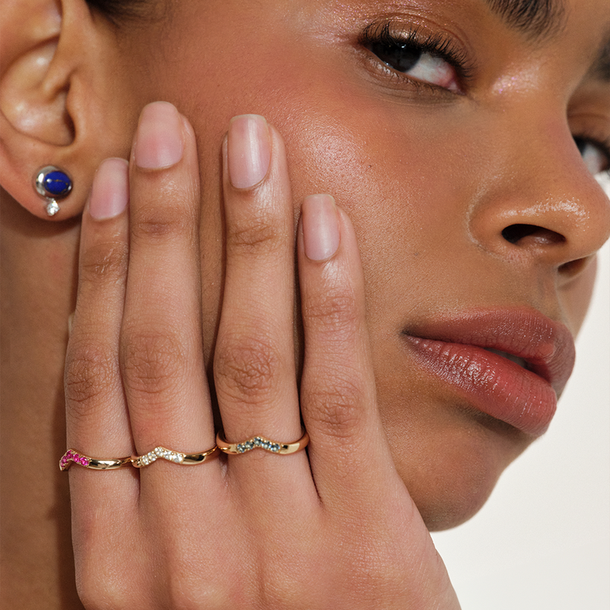 KIT ANEL ASTROS CRAVEJADO PRATA 925