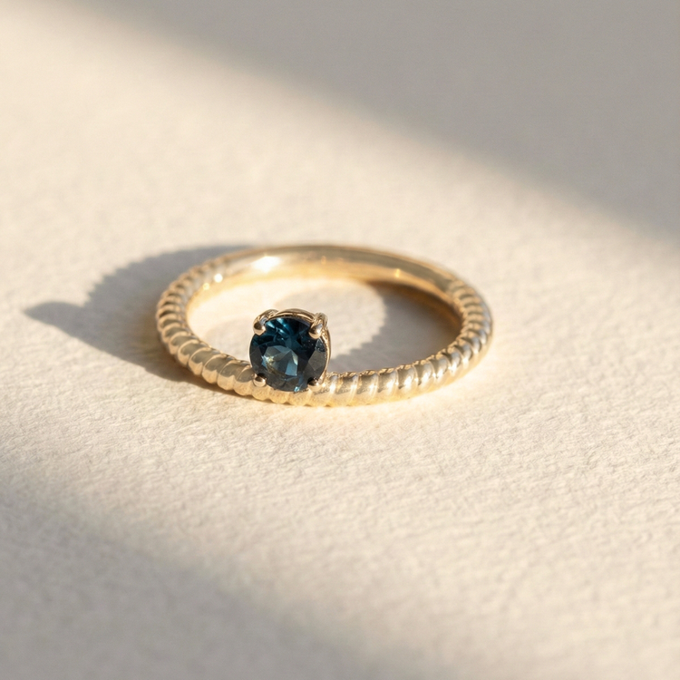 ANEL ASTROS AZUL PRATA 925