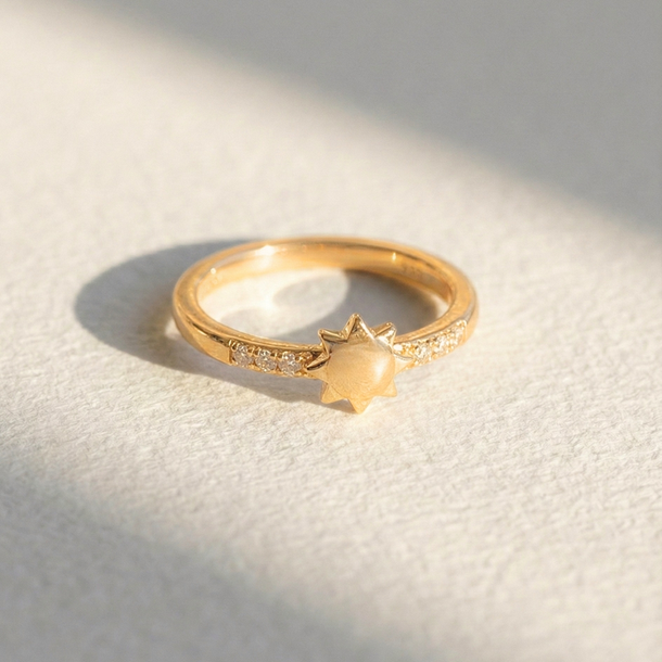 ANEL ASTROS SOL CRAVEJADO PRATA 925