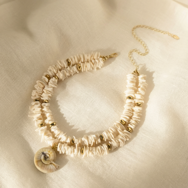 COLAR SUNSHINE HOWLITA CASCALHO DUPLO