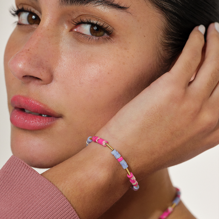 PULSEIRA SUNSHINE JASPER ROSA E AZUL