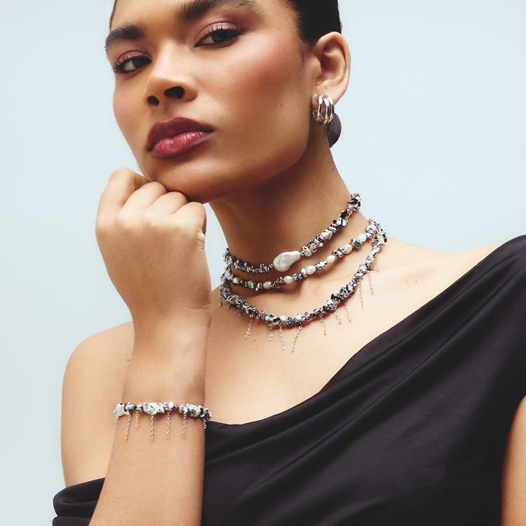 PULSEIRA LUNA JASPE E HEMATITA