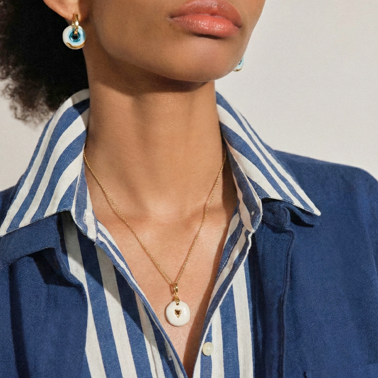 COLAR CERAMICS CORAÇÃO