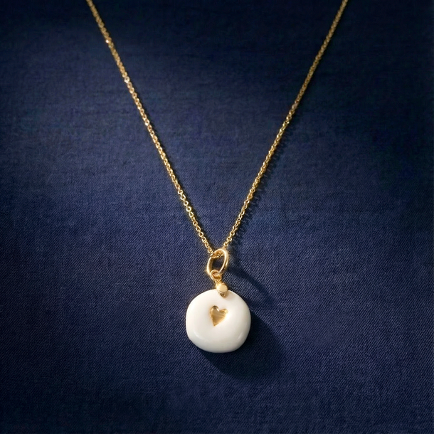 COLAR CERAMICS CORAÇÃO