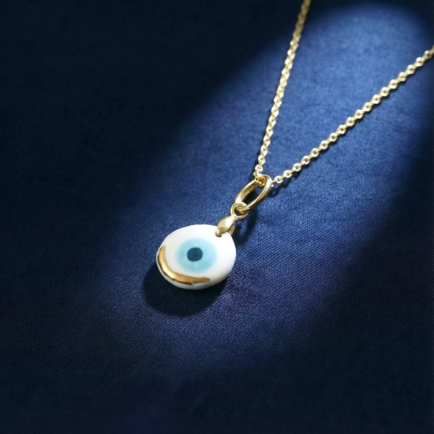 COLAR CERAMICS OLHO GREGO