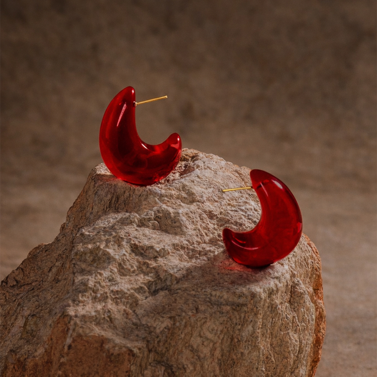 BRINCO ÂMBAR VERMELHO