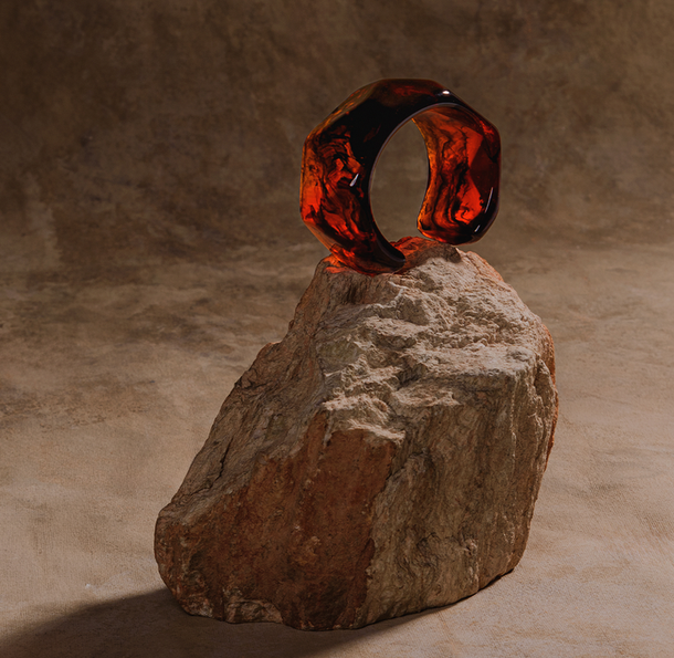 BRACELETE MAXI ÂMBAR MARROM G