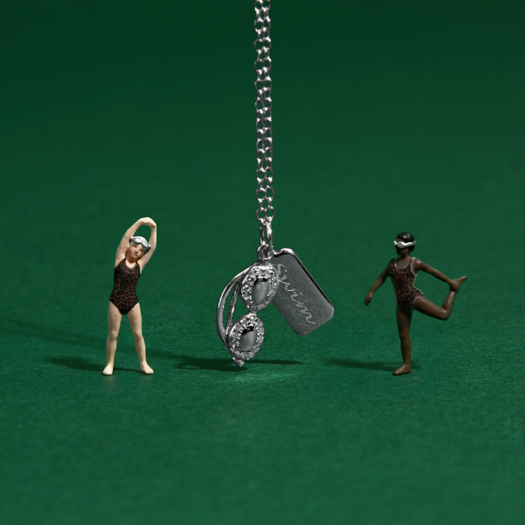 COLAR NATAÇÃO OPEN ERA PRATA 925