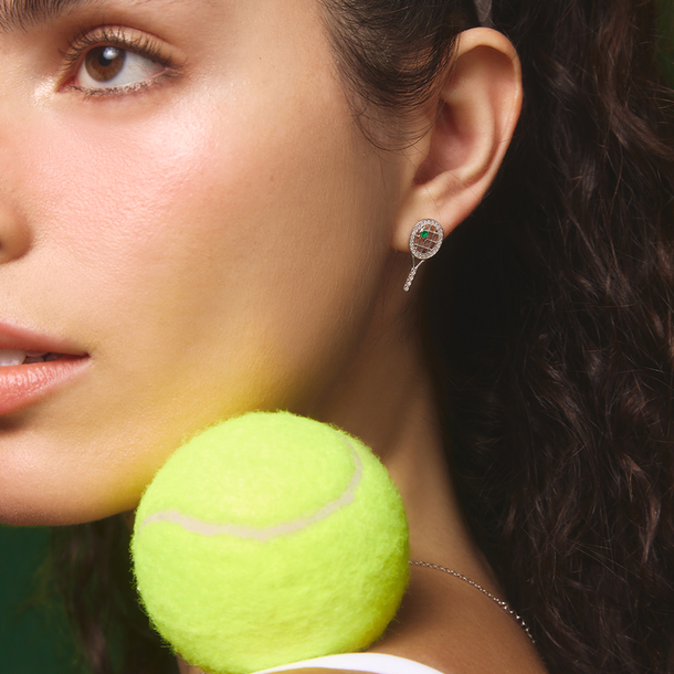 BRINCO RAQUETE OPEN ERA PRATA 925