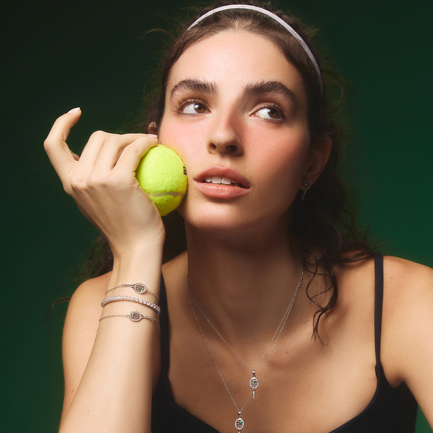 PULSEIRA RAQUETE OPEN ERA PRATA 925