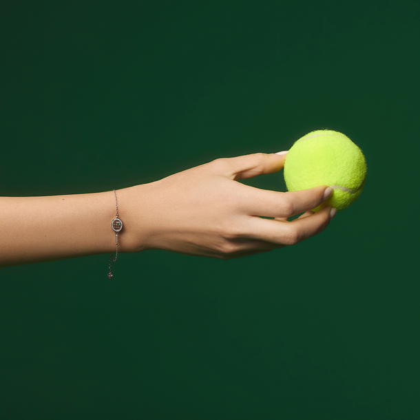 PULSEIRA RAQUETE OPEN ERA PRATA 925