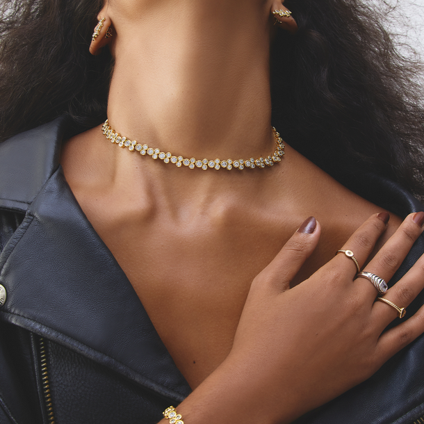 COLAR RIVIERA CELESTE