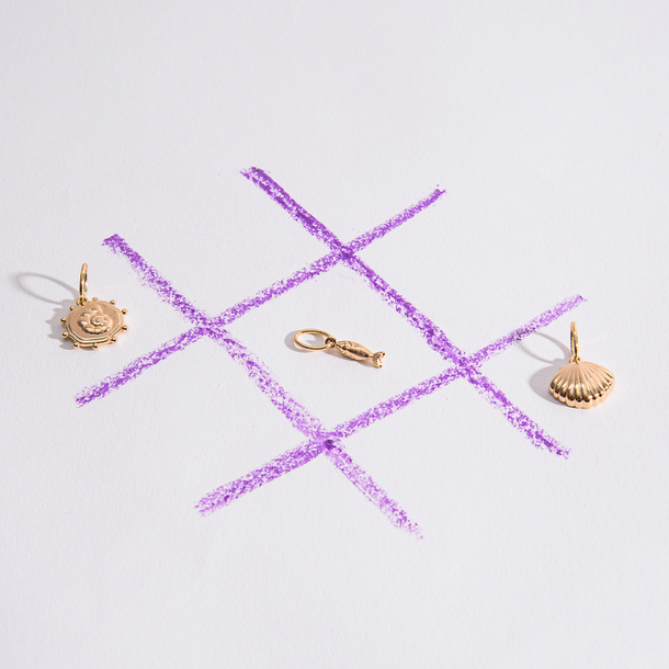 PINGENTE CHARM BAR MEDALHA CONCHA