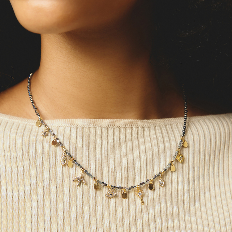 COLAR HEMATITA PROTEÇÃO