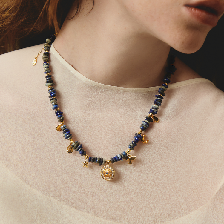 COLAR ENCONTRO LÁPIS LAZULI GIPSY