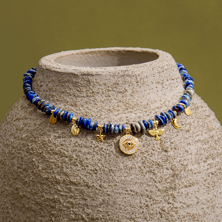 COLAR ENCONTRO LÁPIS LAZULI GIPSY