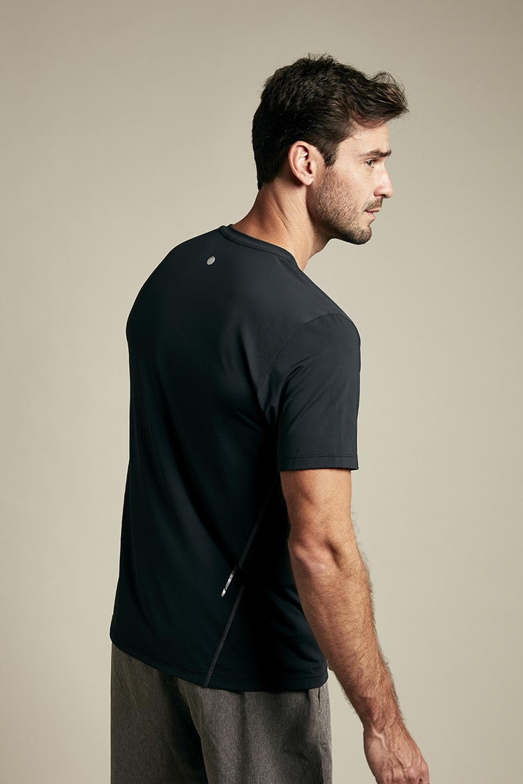 Open Era — CAMISETA SUN UV TEXTURA QUADRICULADA