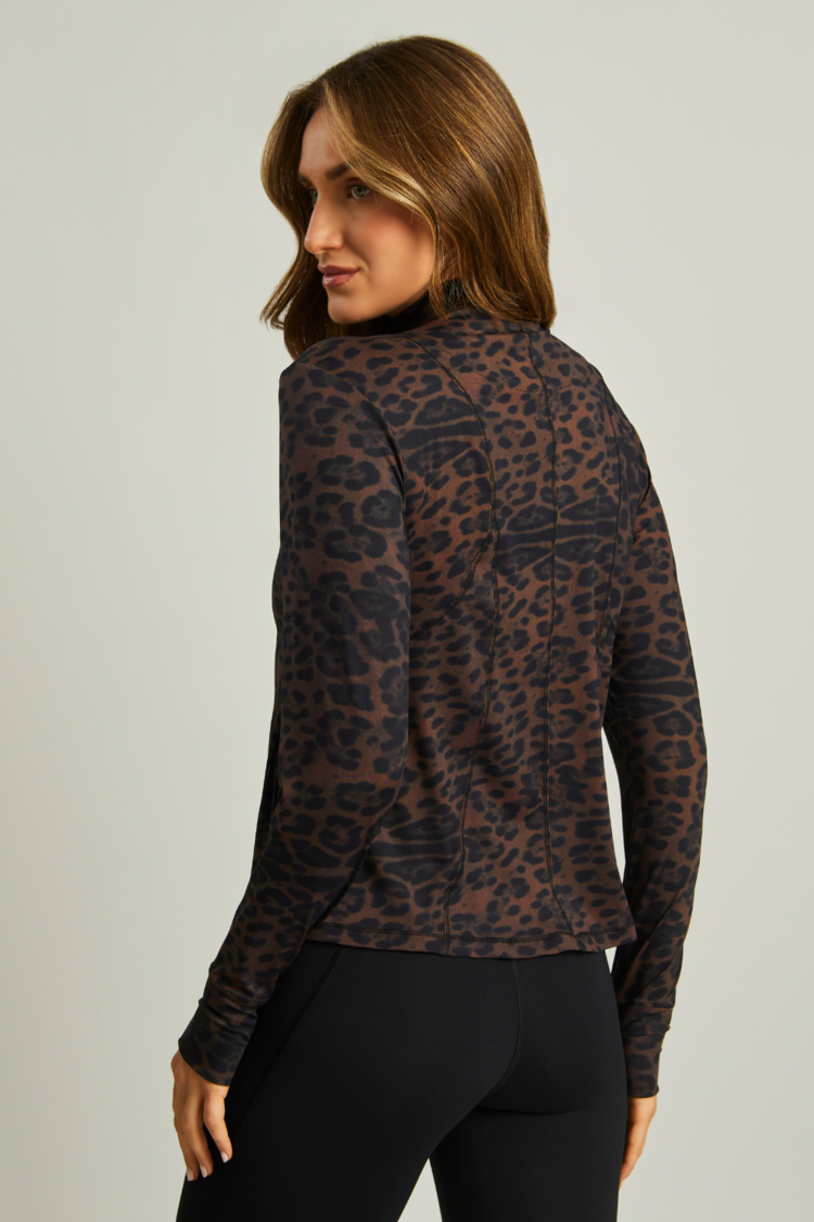Open Era — BLUSA MEIO ZIPER ANIMAL PRINT