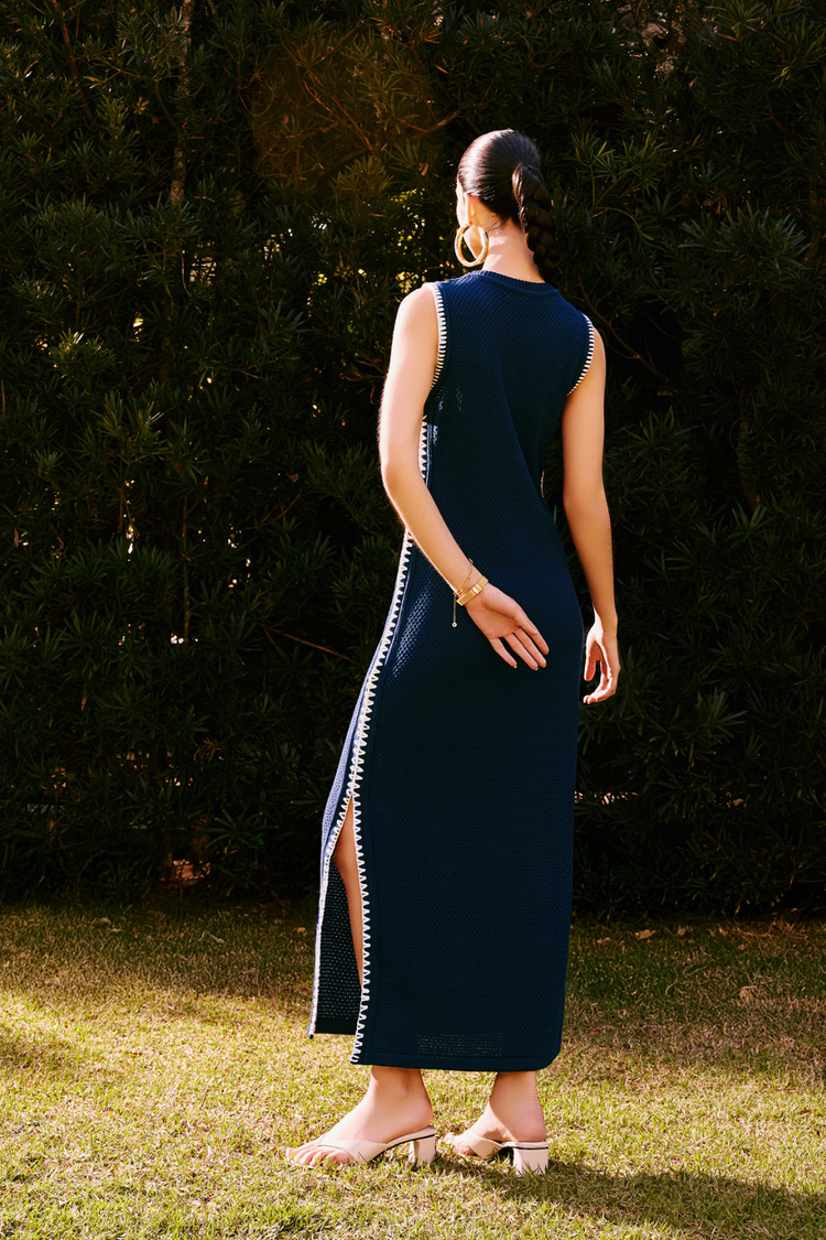 Open Era — VESTIDO MIDI TRICOT FIORE